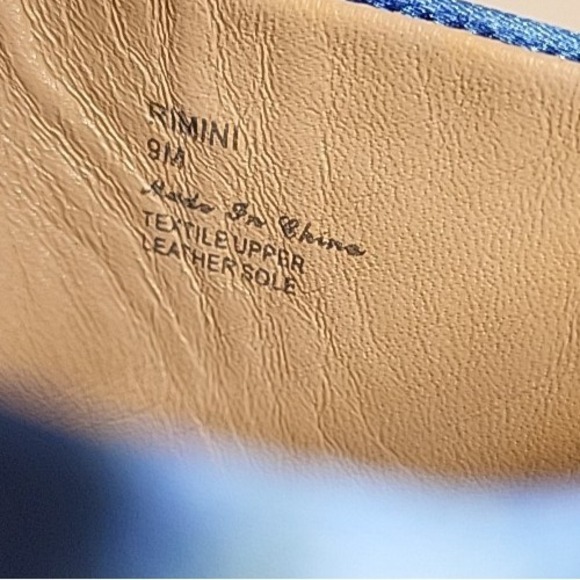 Donald Pliner Rimini Cerulean Blue Satin Slide Sandals Heels Women's Size 9 - Picture 13 of 13